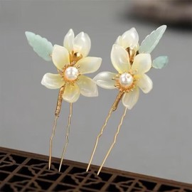 EZ PEACH Hair Ornament, Pearl, U Pin, Glitter, Hair Clip, Handmade, Hair Accessory, Women's, Weddings, Parties, Entrance Ceremonies, Invitations, Graduation Ceremonies, Kimono Kimono, Furisode, Yukata