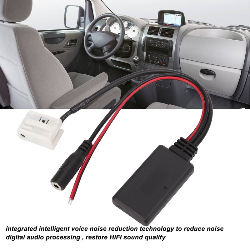 12 Pin AUX Adapter Hands Free Microphone Kit Wireless Bluetooth