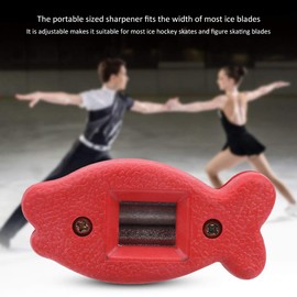 Ice Skates Blade Sharpener, Sharper Ice Skates Blade Grinder Stone, Coarse Grindstone Strong for Ice Hockey Skates Figure Skating Blades (Red)