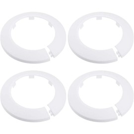 4 PCS Wall Flange outer diameter flange Easy Installation Plastic Radiator Escutcheon Water Pipe Drain Line Cover Collar Wall Pipe Cover Decoration Pipe Collars,Pipe Collar (63mm, White)