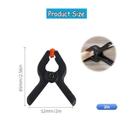 Yharnamite 20 Pcs Spring Clamps, Mini Backdrop Clips, 2 inch Heavy Duty Nylon Spring Clips, Plastic Grip Spring Clips Clamps for DIY Projects, Crafts, Photo Studios, Photo Background(A)