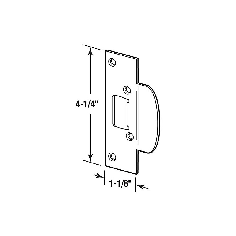 Prime-Line U 9424 Security Latch Strike, 1-1/8 In. x 4-1/4