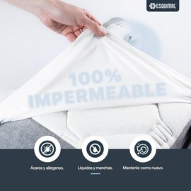 ESQUIMAL Protector de Colchón 100% Impermeable, Cubre Colchones Hipoelergénico, Suave, Transpirable, Fresco y Silencioso (Matrimonial)