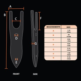 Mythrojan Mythrojan Horn Lucet Fork Cord Making Braiding, Handcrafting, Knitting, Weaving Tool - Ancient Cording Tool, Polished Finish