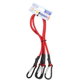 alca® Luggage Straps with Carabiner Pack of 2 60 cm Red Tie Down Straps Expander with Hook Adjustable & Stretchy - for Car, Bicycle, Motorcycle, Furniture & Transport