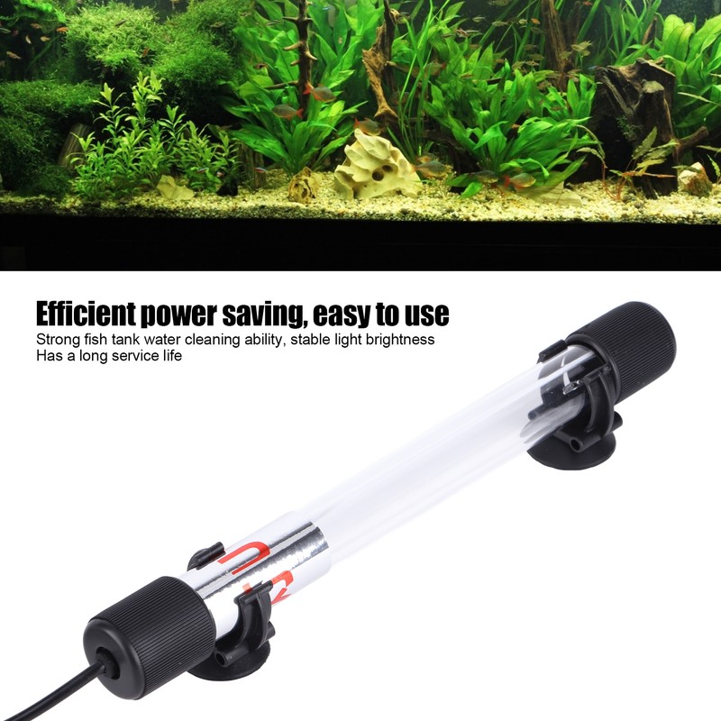 Aquarium Submersible UV Lamp Fish Tank Water Purification Algae Clean