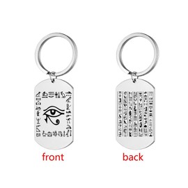 Eye of Horus Stainless Steel Keychain For Men Women,Key Ring for Home Car Keys Attachment, Egypt Key Holder Gift,Egyptian Key Chain Organizer Come Gift Box