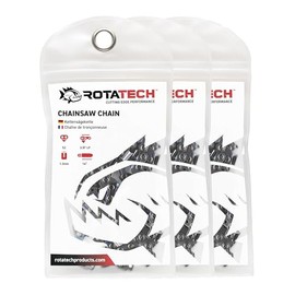 X3 (Three) 14" 35cm Rotatech Chainsaw Chains. 52 Drive Links, 3/8" LP Pitch, .050" Gauge. Compatible with Ryobi, McCulloch, Makita, Macallister, Husqvarna, and Many Others