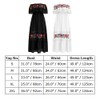 Mexican Dress for Women Floral Embroidered Dress Off Shoulder Long