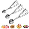 3PCS Ice Cream Scoop,Premium cookie scoop set,Small/Medium/Large stainless steel Scoops,Professional