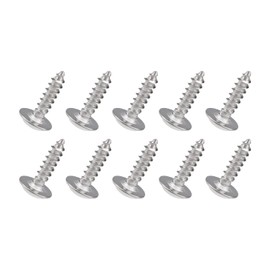 QUARKZMAN 2 x 8 mm Self-Tapping Screws x 50 Pieces 304 Stainless Steel Phillips Screw Fasteners Bolts Flat Head for Construction and Repair, [Silver]