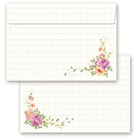 Envelopes Flowers & Blossoms Pack of 25 Envelopes DIN C6 (162 x 114 mm) Paper-Media