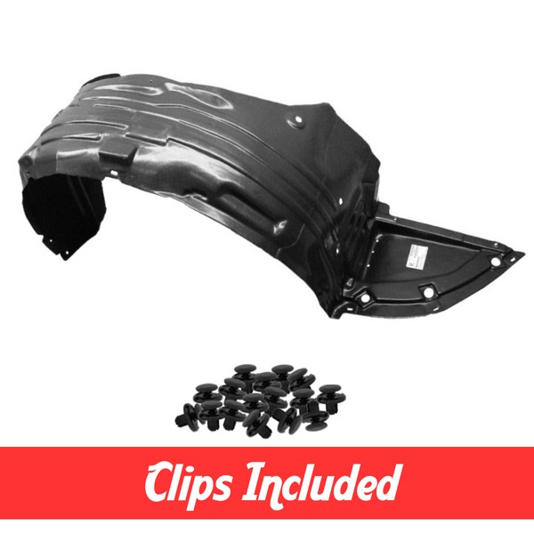 Aftermarket Products Front Right Passenger Side Fender Liner w/ Clips
