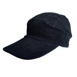 Matthew Terry Cloth Running Cap, Running Cap, Towel, Running, Walking, Sports, Knit, Knit Towel, Made in Japan, Black