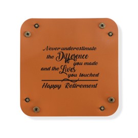 YZMICSTAR Retirement Gifts for Men PU Leather Valet Tray,Happy Retirement Appreciation Gift for Retired Men,Coworker,Boss,Teacher,Friend,Father