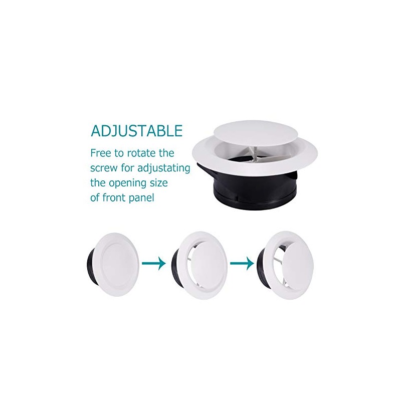 HG POWER ABS Adjustable Air Vent Round Soffit Exhaust Vent
