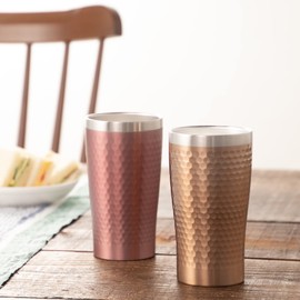 Maebata Luxe リュクス Pair Thermo Tumbler Gold & Pink 340ml 51432