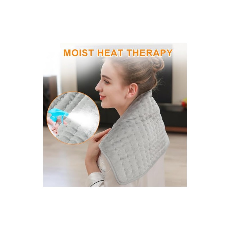 Deepsoon Electric Heating Pad for Back and Neck Relief