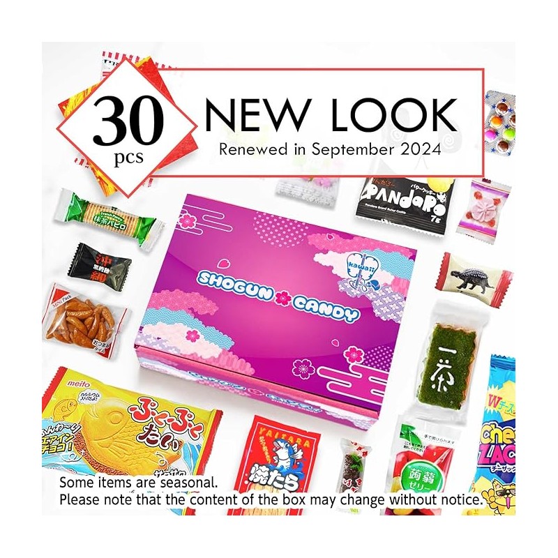 SHOGUN CANDY Box Japanese Snacks & Candy 30 Pieces Variety