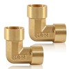 Pack of 2 Brass Angle 90°, 1/4 Inch Female Thread/IG,