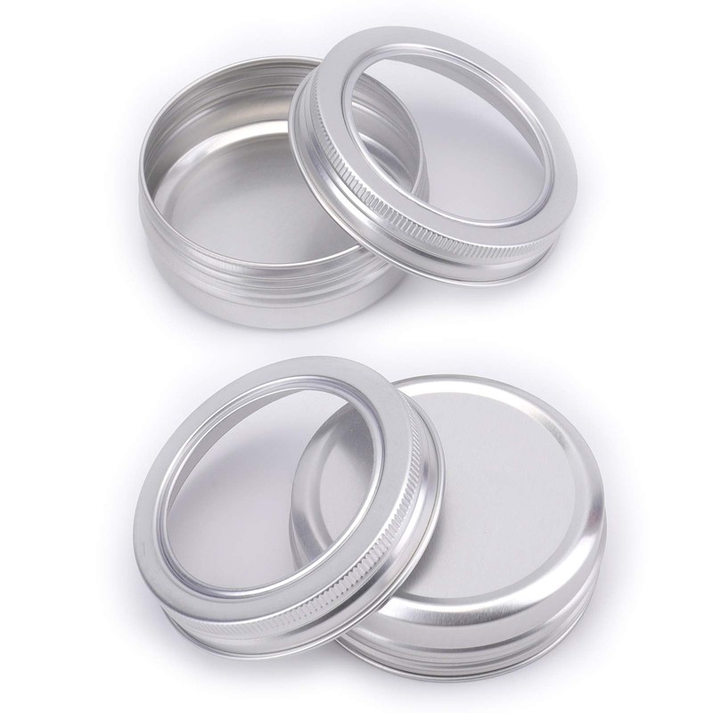 Foraineam 40 Pack 2 Ounce Round Tin Cans Metal Empty