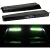 2-15 LED Green White Visor Light Bar Interior Upper Windshield
