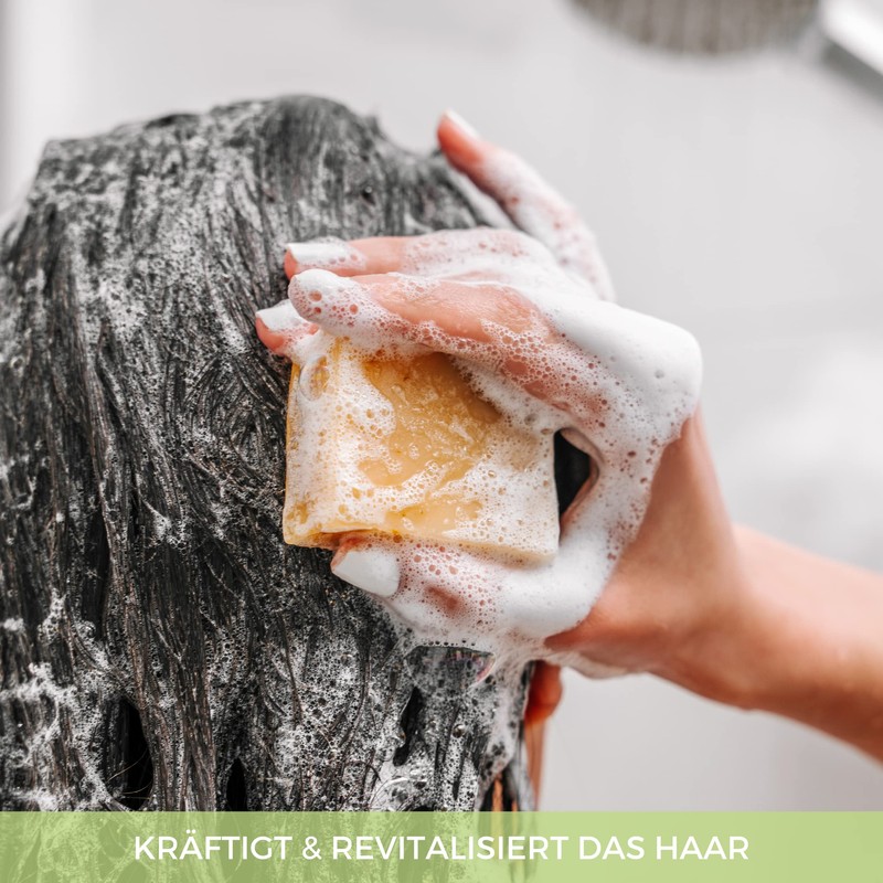 Meina Natural Cosmetics Organic Shampoo Bar with Lemon grass and