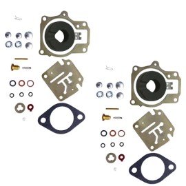 OMC-Johnson|Evinrude Set of 2 Carburetor Carb Rebuild Repair Kit w FLOAT Johnson Evinrude 28 30 35 HP