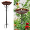 Metal Bird Baths for Outdoors, 38" H Birdbath with 11.4