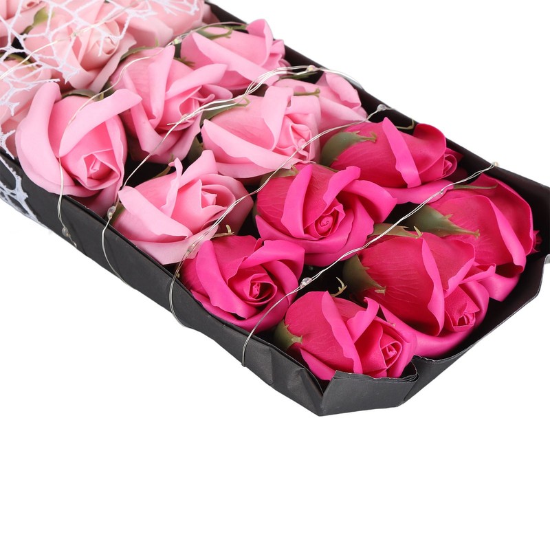LED Artificial Rose Flowers Fake Roses Bouquet Light Up Forever