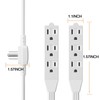 oviitech 3 Prong Twin Extension Cord,6 Feet on Each Side