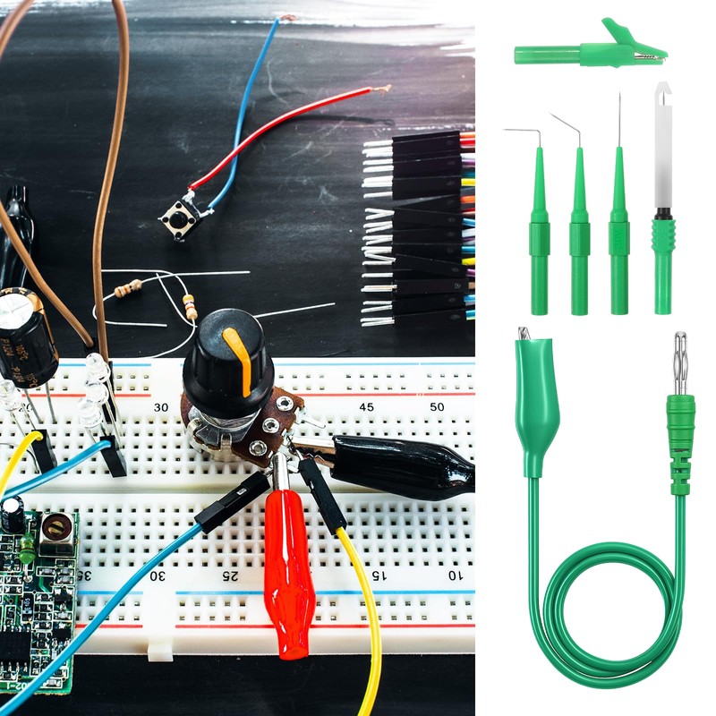 33PCS Back Probe Kit, Banana Plug to Copper Alligator Clip