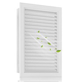 Zepoty 14" X 20" Premium Aluminum Attic Vent with Screen, Paintable Shed Vent for Effective Heat Reduction & Condensation Prevention, Ideal for Wall, Attic, Shed [Vent Opening: 12" x 18"]