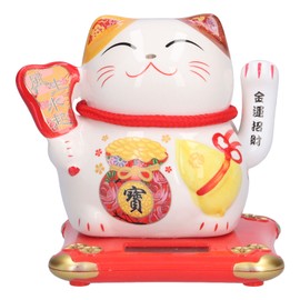 Ceramic Wealth Welcoming Cat Ornament Desktop Fortune Cat Craft for Home Shop Store Business GiftType 2