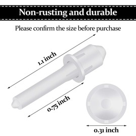 20 Pasadores de Reparación de Contraventanas de Rejilla Pasadores de Reparación de Repuesto para Contraventanas Tipo Plantación Pasadores Tipo Plantación Herramientas de Ventanas, Blanco