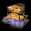 GuDoQi DIY Miniature Dollhouse Kit, Tiny House kit with Music,