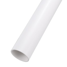 Rebower 1.8" x 2" PVC Pipe 14" Plastic Rigid Tubing Round High Impact Drain Pipe, [for Greenhouse Garden Home HVAC Plumbing] - 45.2x50mm / White