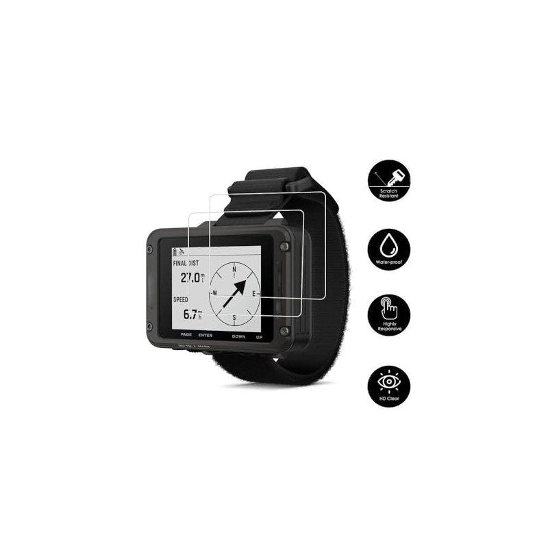 Walieoka Screen Protector Compatible with Garmin Foretrex 801 901,Ultra-Thin Explosion-Proof