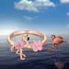 Flamingo Ring 925 Sterling Silver Pink Flamingo Rings for Women