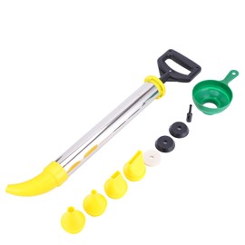 DAFEIKE DAFEIKE Mortar Gun Grout Gun Cement Caulk Gun Stainless Steel Lime Caulking Gun Brick Pointing Tools with 5 Nozzles