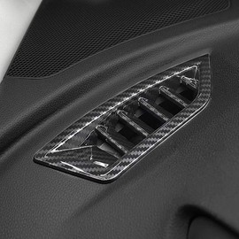 Kadore for Subaru Crosstrek Impreza 2018-2020 Carbon Fiber Style Car Interior Instrument Desk Air Vent Outlet Cover Trim Frame 2-pc