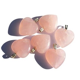 Heart Pendant Gemstones | Heart Pendant Small with Silver 925 | Crystal Stone Hearts, Gemstone