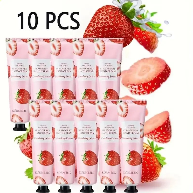 10 Crema Manos Fresa Hidratante Unisex