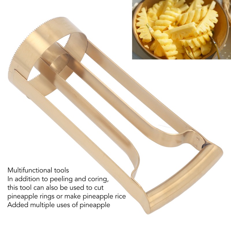 Pineapple Corer Gold Stainless Steel Pineapple Corer Peeler Cutter Fruit