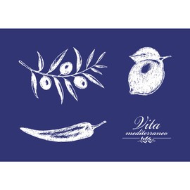 RAYHER Stencil Vita Mediterraneo, DIN A5, Rubber, Blue, 26 x 16 x 0.2 cm – 4 Units