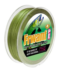 200M Fishing Braided Line 4 ply Weave Strands Strong PE Woven Round Saltwater Sea Fishing (20LB, Black)