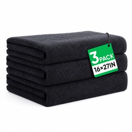 TEAWOO Salon Towels 3 Pack, Microfiber Hair Towels, 16x27IN