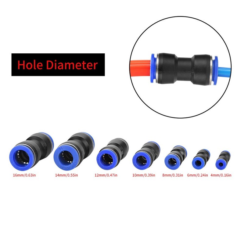 Akozon Pneumatic Fittings for Air Hose One-Touch Fittings 35pcs Straight