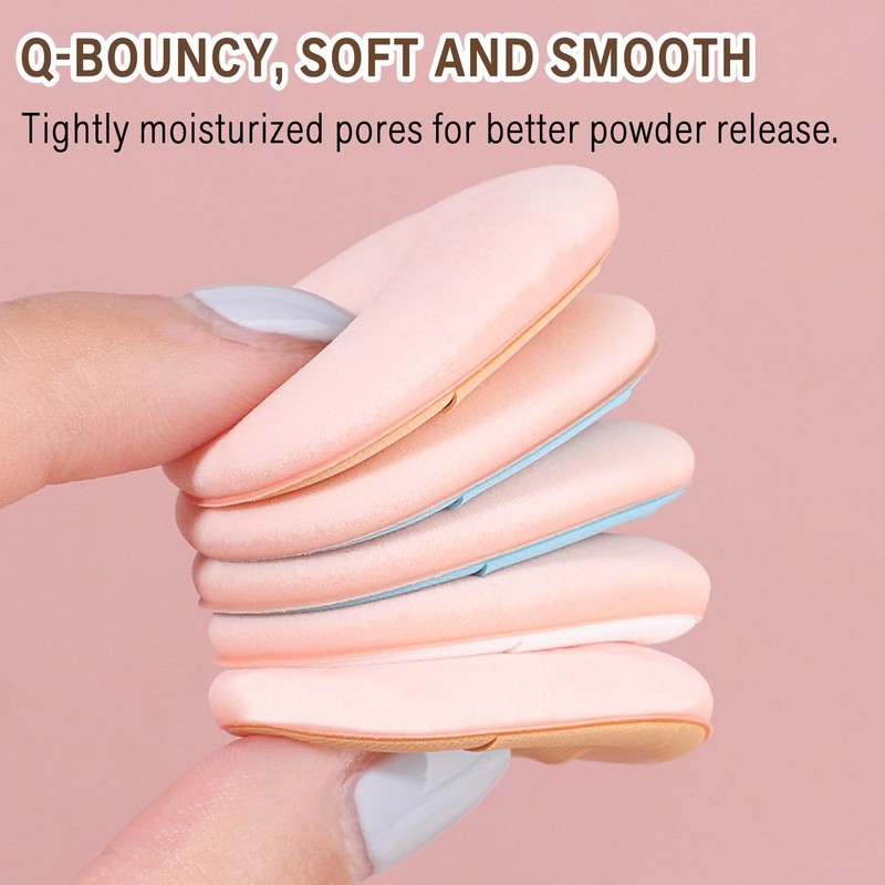 TORMEN Mini Triangle Makeup Sponges, Latex-Free Blender, 6 Pcs