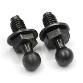 Qty 4 Ball Studs 10mm Ball-Studs, M6X1.0 Thread Black Color Zinc Plating for Gas Spring/Prop/Strut Lift Support Fittings (Black, M6 Screw) (Black, M6 Screw)